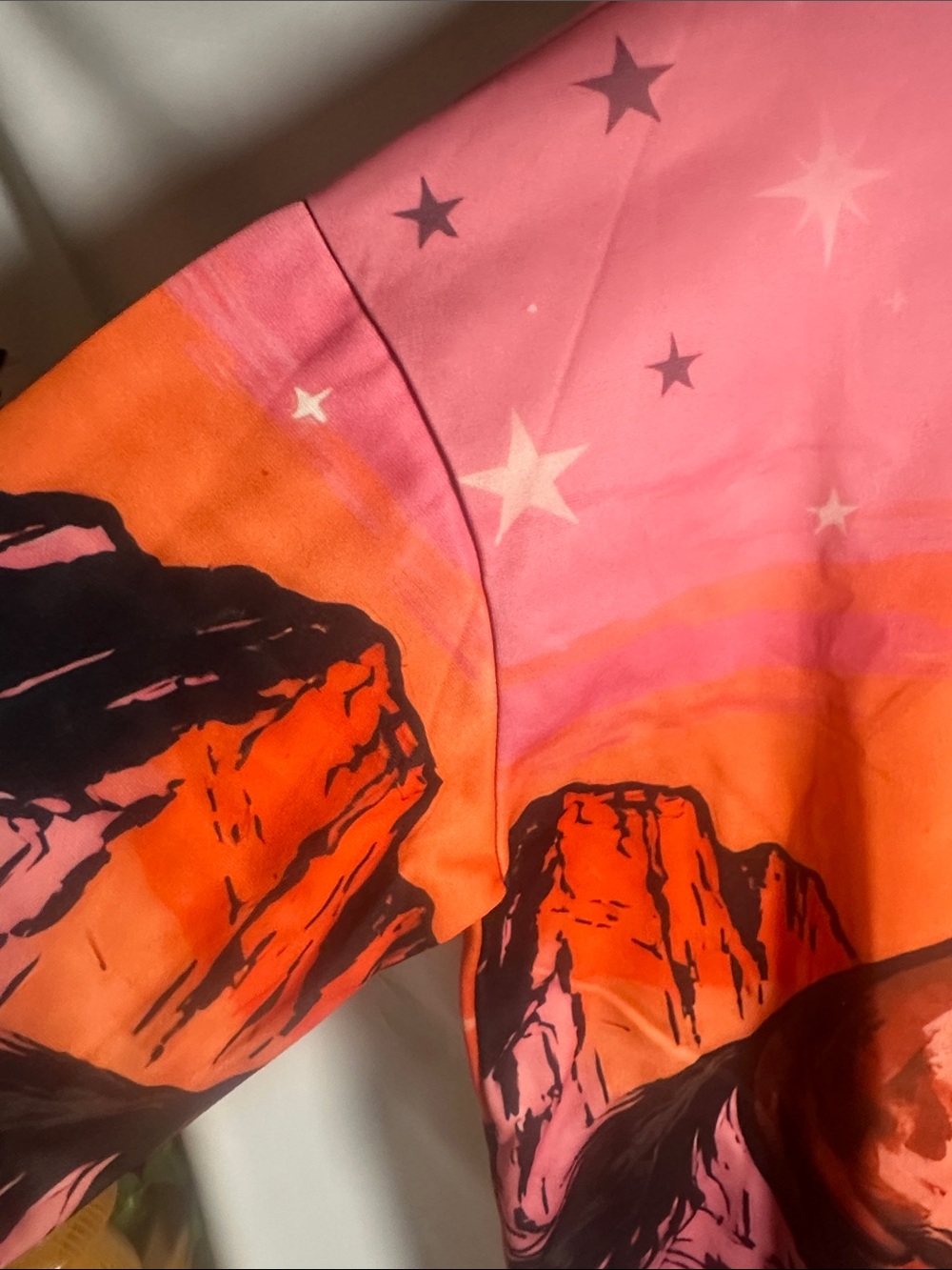 Source Unknown Pink and Orange Western Cowboy Graphic Sweatshirt - Picture 2 of 9